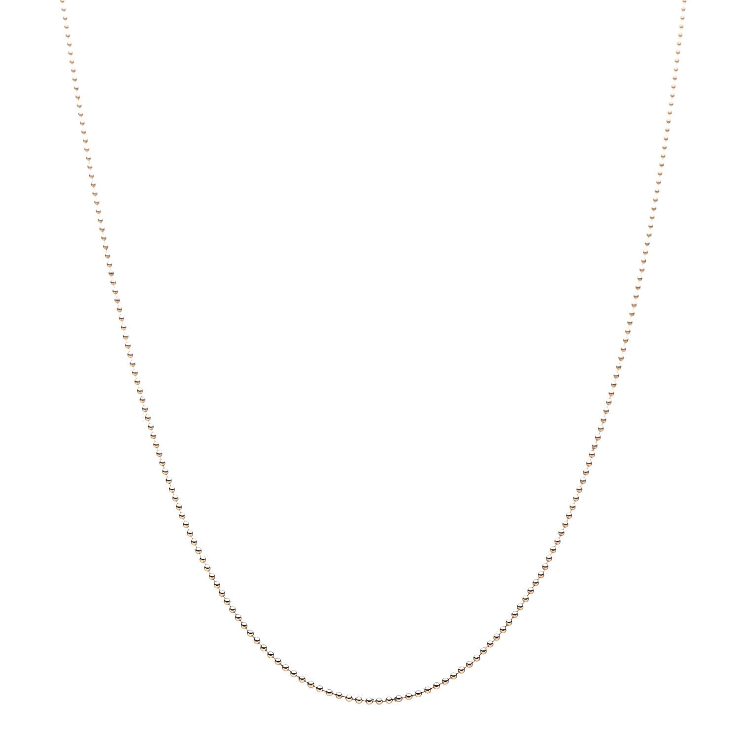 Tiffany 18K Yellow Gold Small Bead 16 Inch Necklace 1 of 7