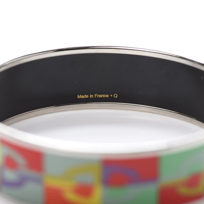 Hermes Enamel Printed Optique Chaine D'Ancre Wide Bracelet 70 5 of 5