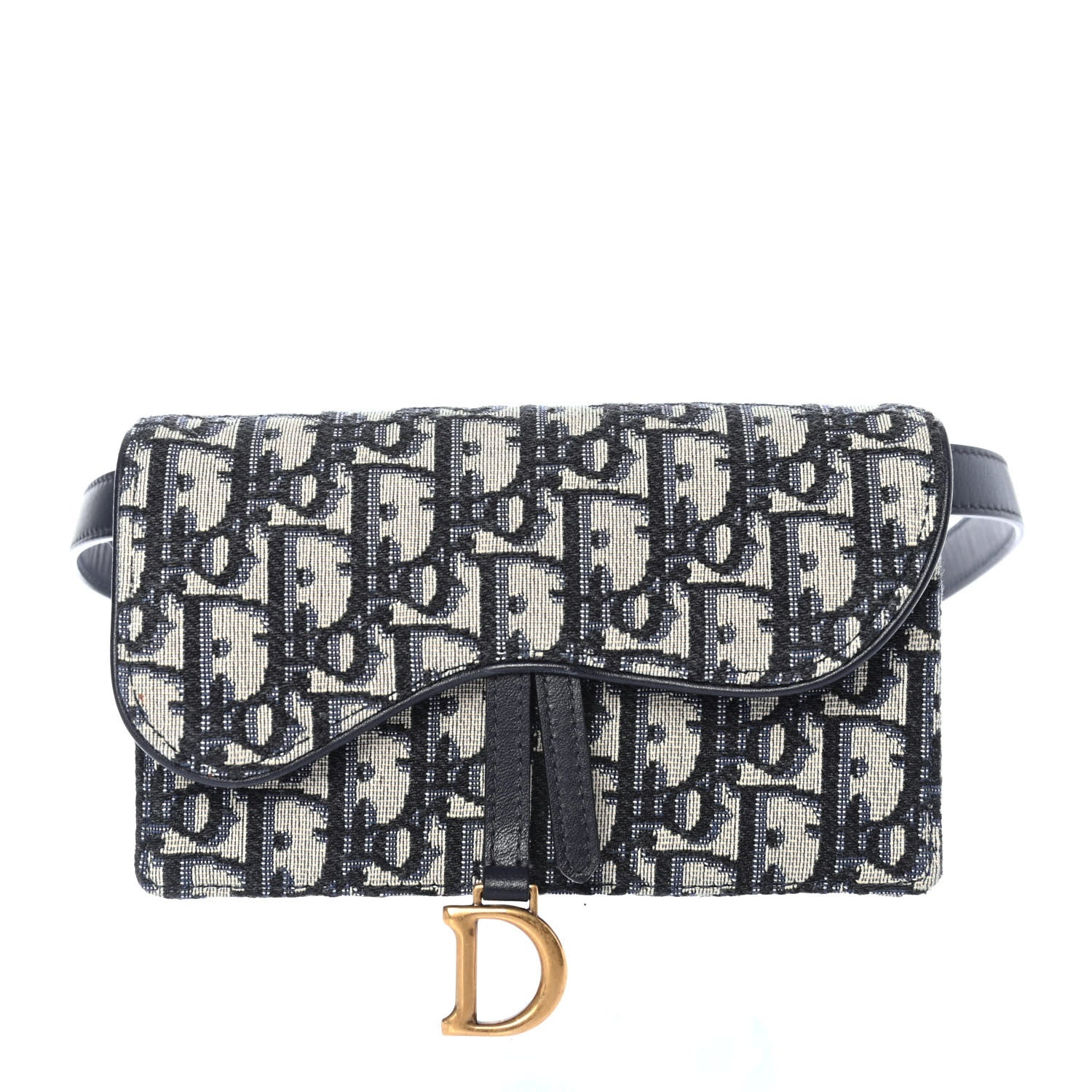 Christian Dior Oblique Saddle Belt Bag Blue 1 of 4
