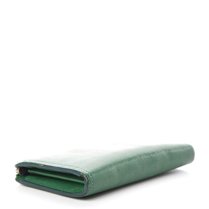Givenchy Sugar Goatskin Pandora Half Zip Long Wallet Green 4 of 11