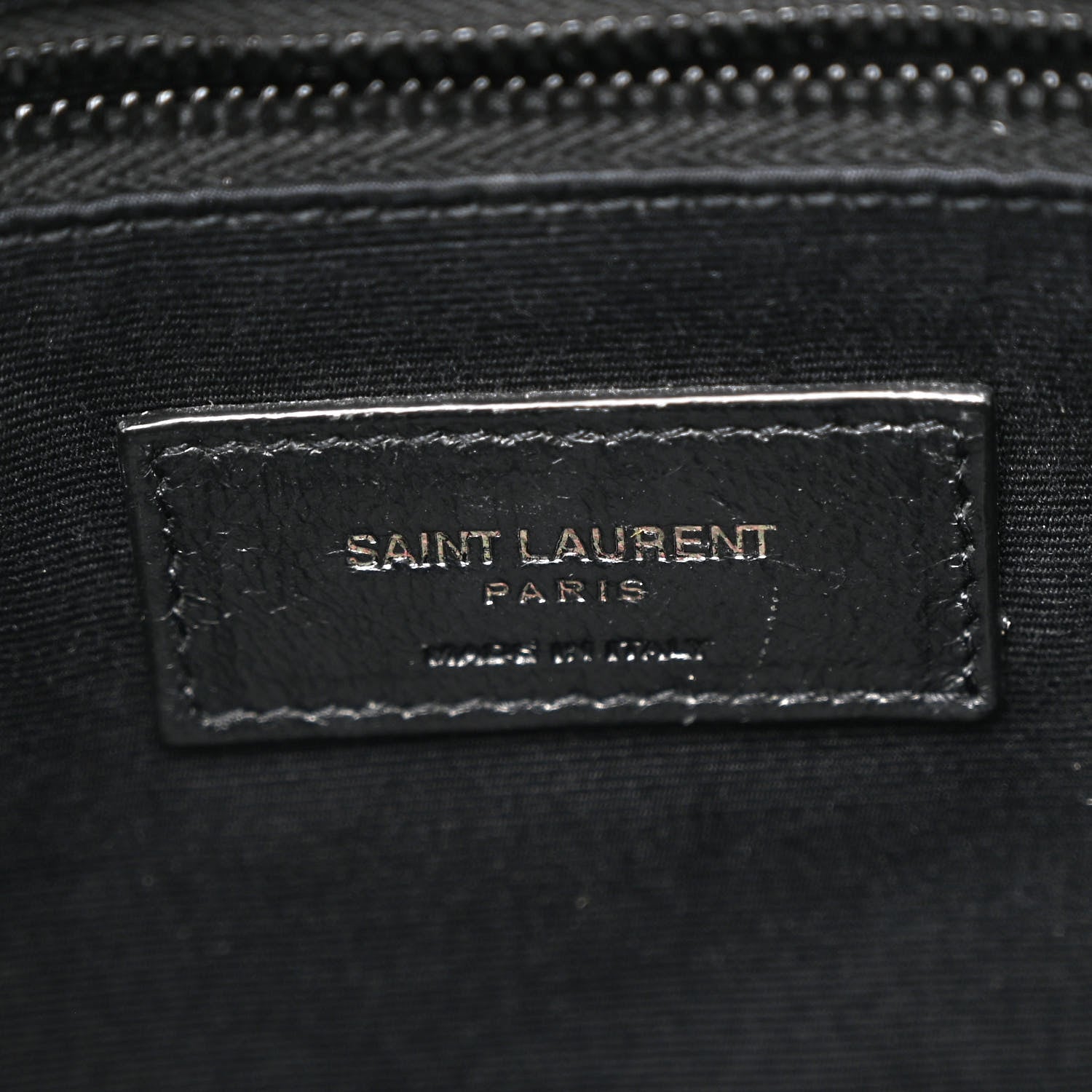 Saint Laurent Crocodile Embossed Lambskin Monogram Medium Niki Chain Satchel Black 6 of 14