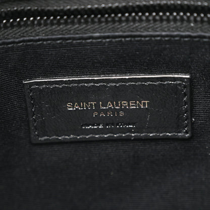 Saint Laurent Crocodile Embossed Lambskin Monogram Medium Niki Chain Satchel Black 6 of 14