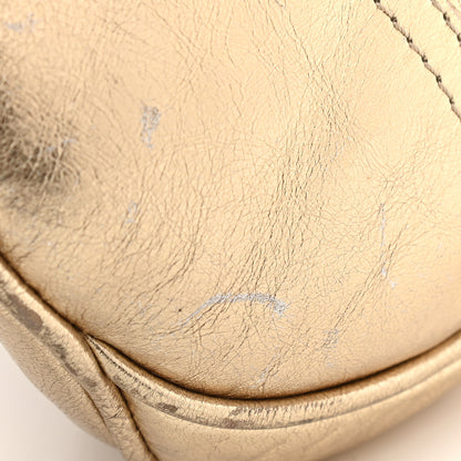 Burberry Metallic Calfskin Quilted Hoxton Hobo Gold 7 of 13