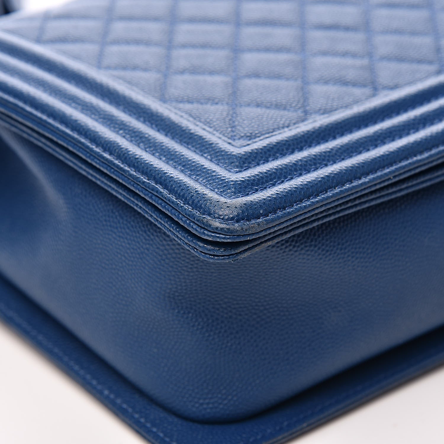 Chanel Caviar Quilted New Medium Boy Flap Blue 10 of 16