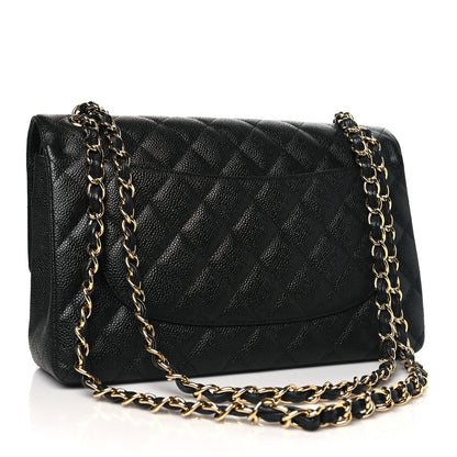 Chanel Caviar Quilted Jumbo Double Flap Black 3 of 10
