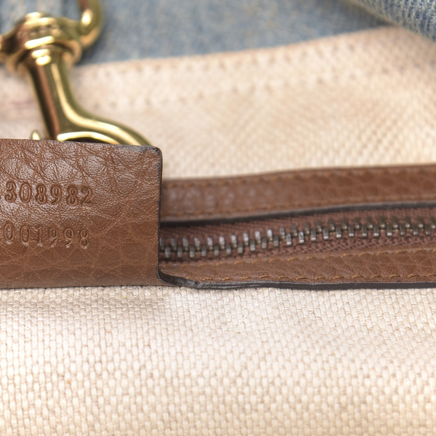 Denim Medium Soho Chain Shoulder Bag Blue