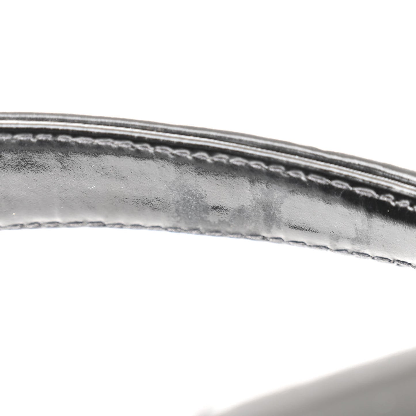 Patent Quilted Briefcase Laptop Bag Black