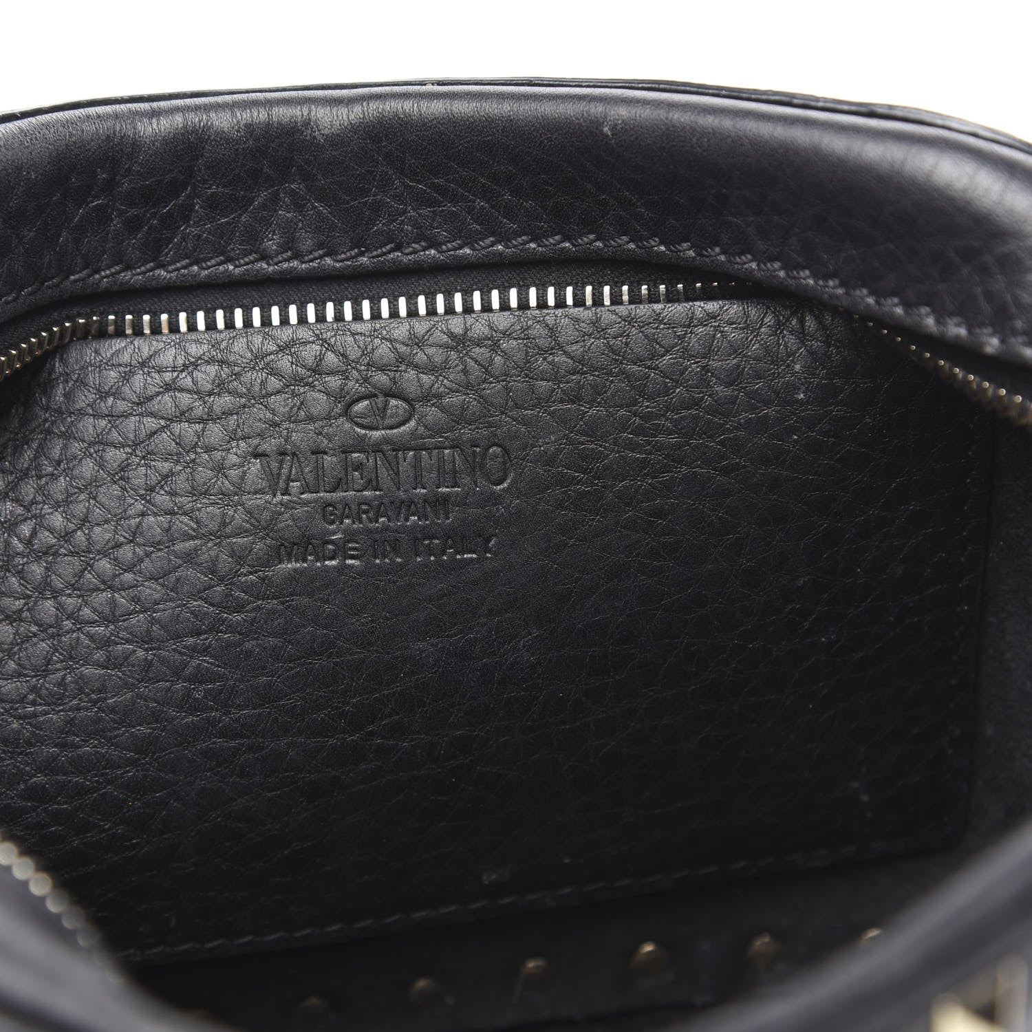 Valentino Garavani Pebbled Calfskin Rockstud Camera Crossbody Bag Black 6 of 14