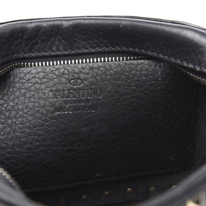 Valentino Garavani Pebbled Calfskin Rockstud Camera Crossbody Bag Black 6 of 14