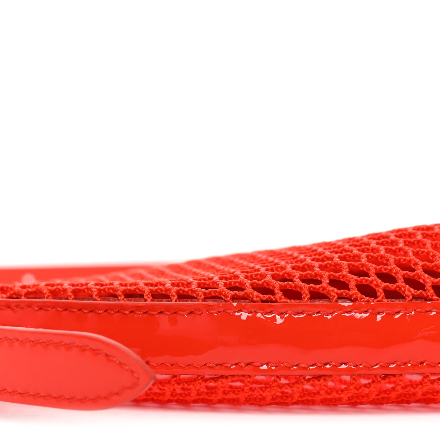 Net Patent Calfskin One Piece Demi Lune Orange