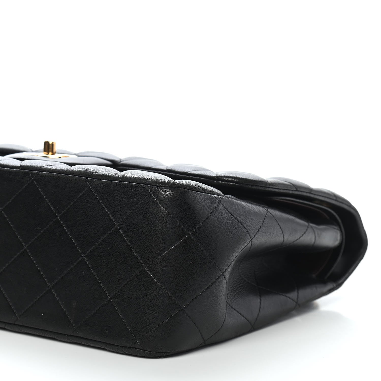 Chanel Lambskin Quilted Jumbo Double Flap Black 9 of 10