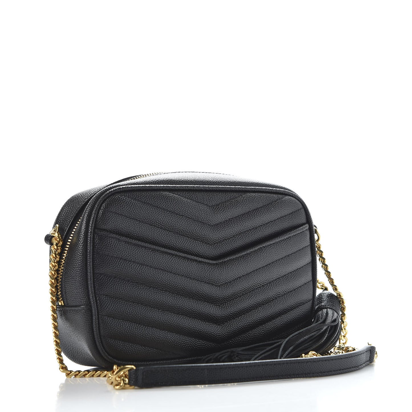 Grain De Poudre Matelasse Monogram Mini Lou Camera Bag Black