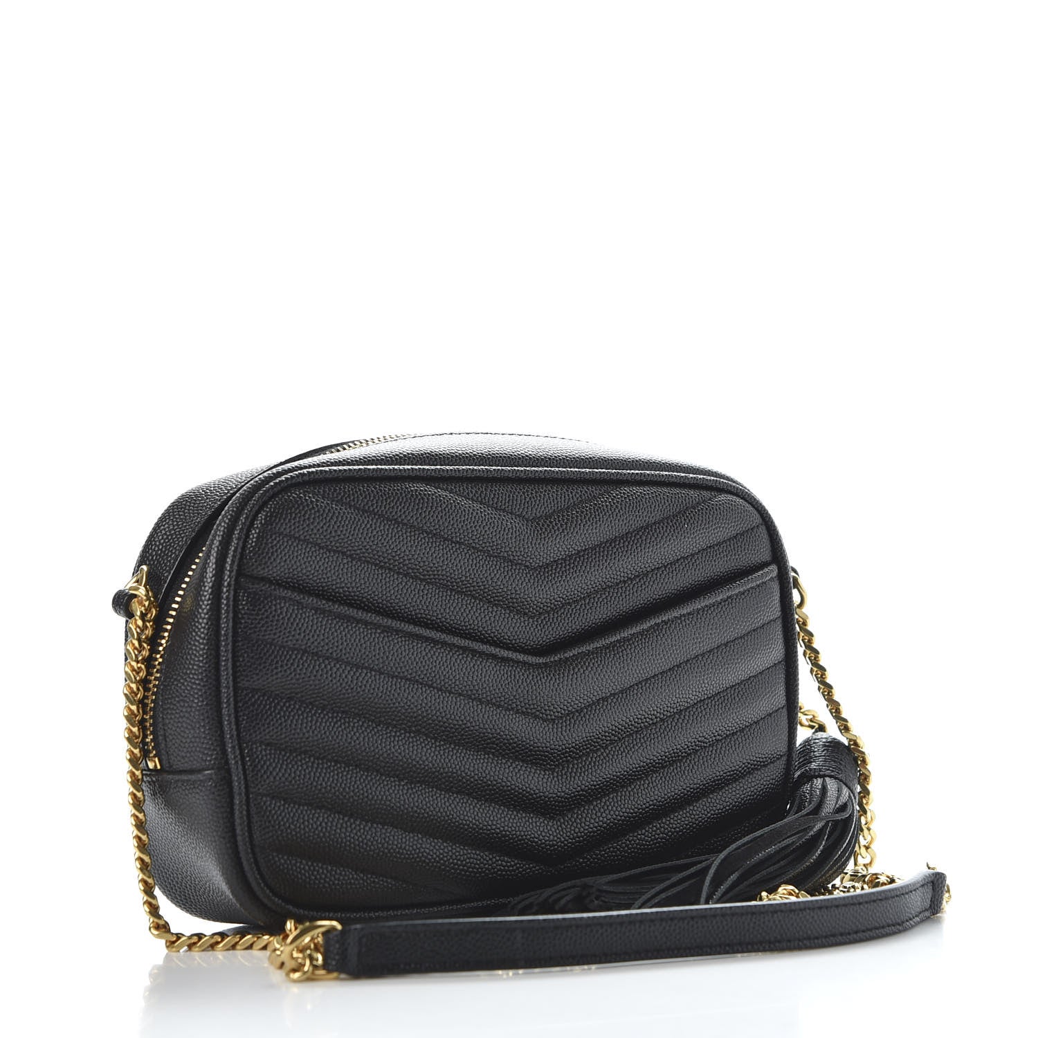 Saint Laurent Grain De Poudre Matelasse Monogram Mini Lou Camera Bag Black 2 of 10