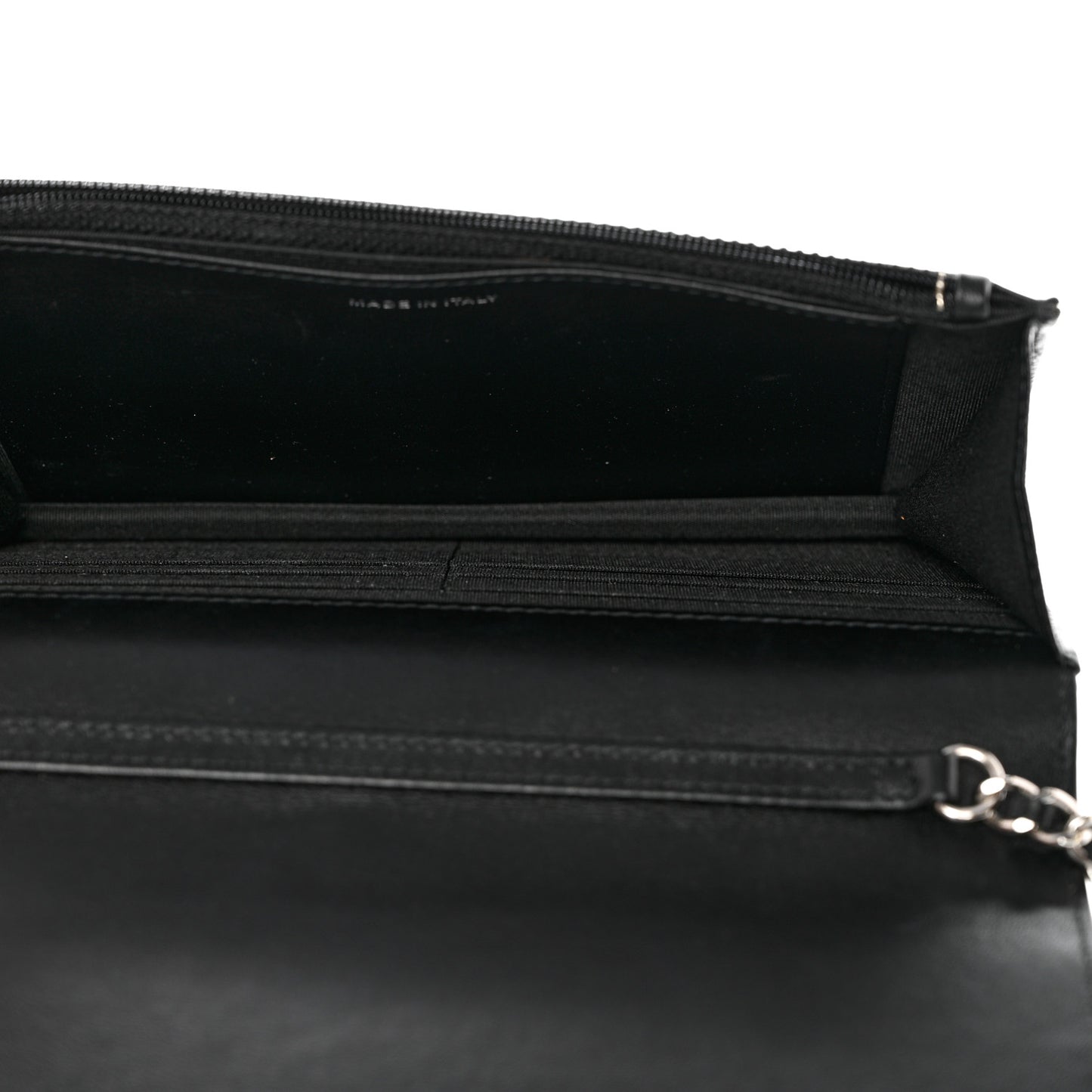 Caviar Camellia Embossed Wallet On Chain WOC Black
