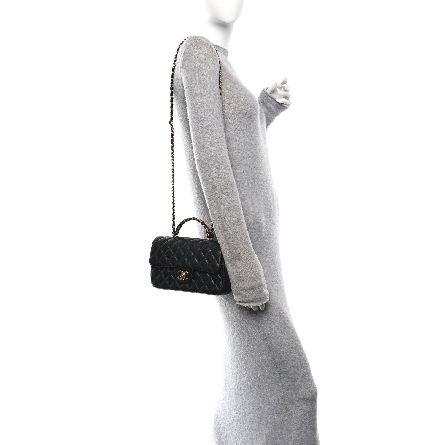 Chanel Caviar Quilted Small Handy CC Flap Black 2 of 11