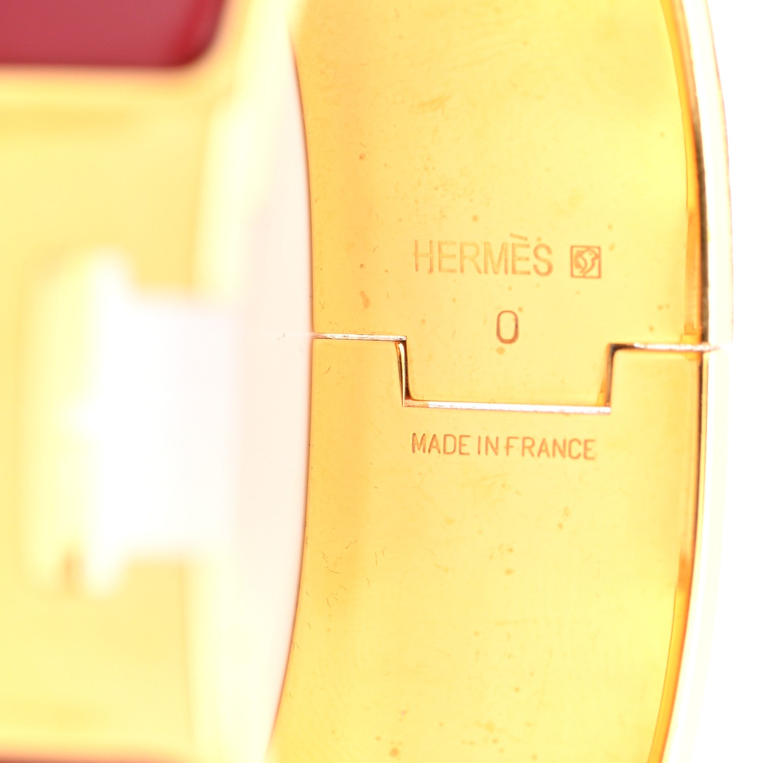 Hermes Enamel Wide Clic Clac H Bracelet PM Rouge Casaque 4 of 4