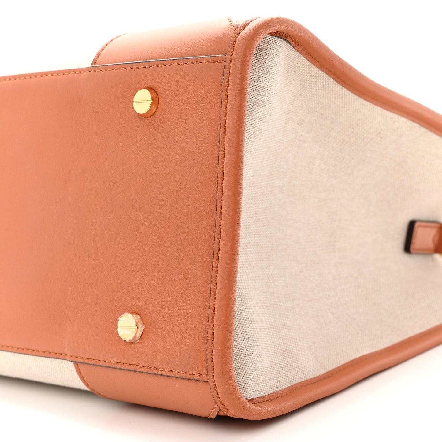 Calfskin Linen Large Munchen Tote Cognac