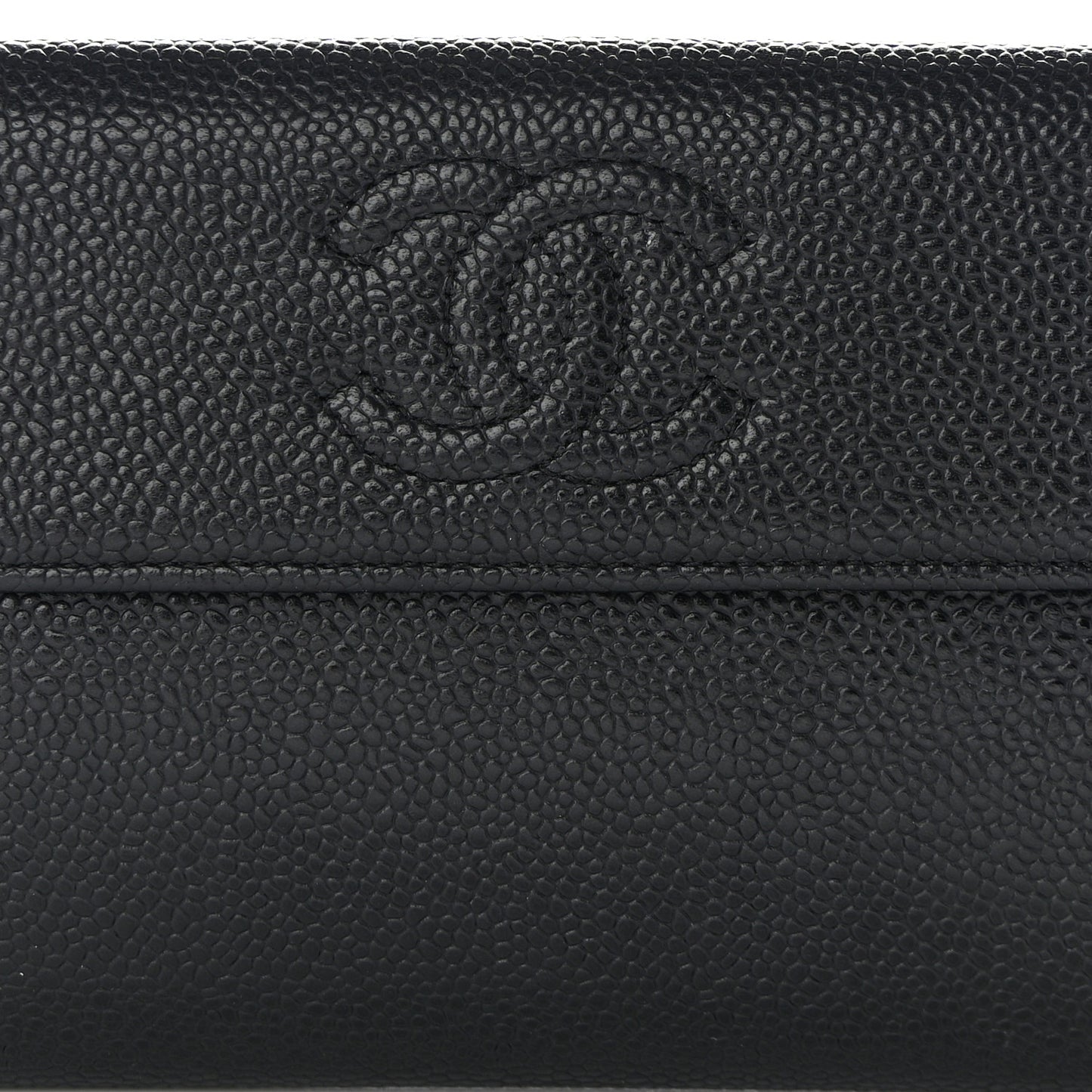 Caviar Timeless CC French Long Wallet Black