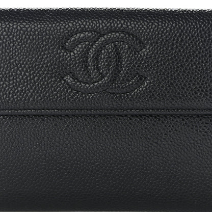 Chanel Caviar Timeless CC French Long Wallet Black 11 of 19