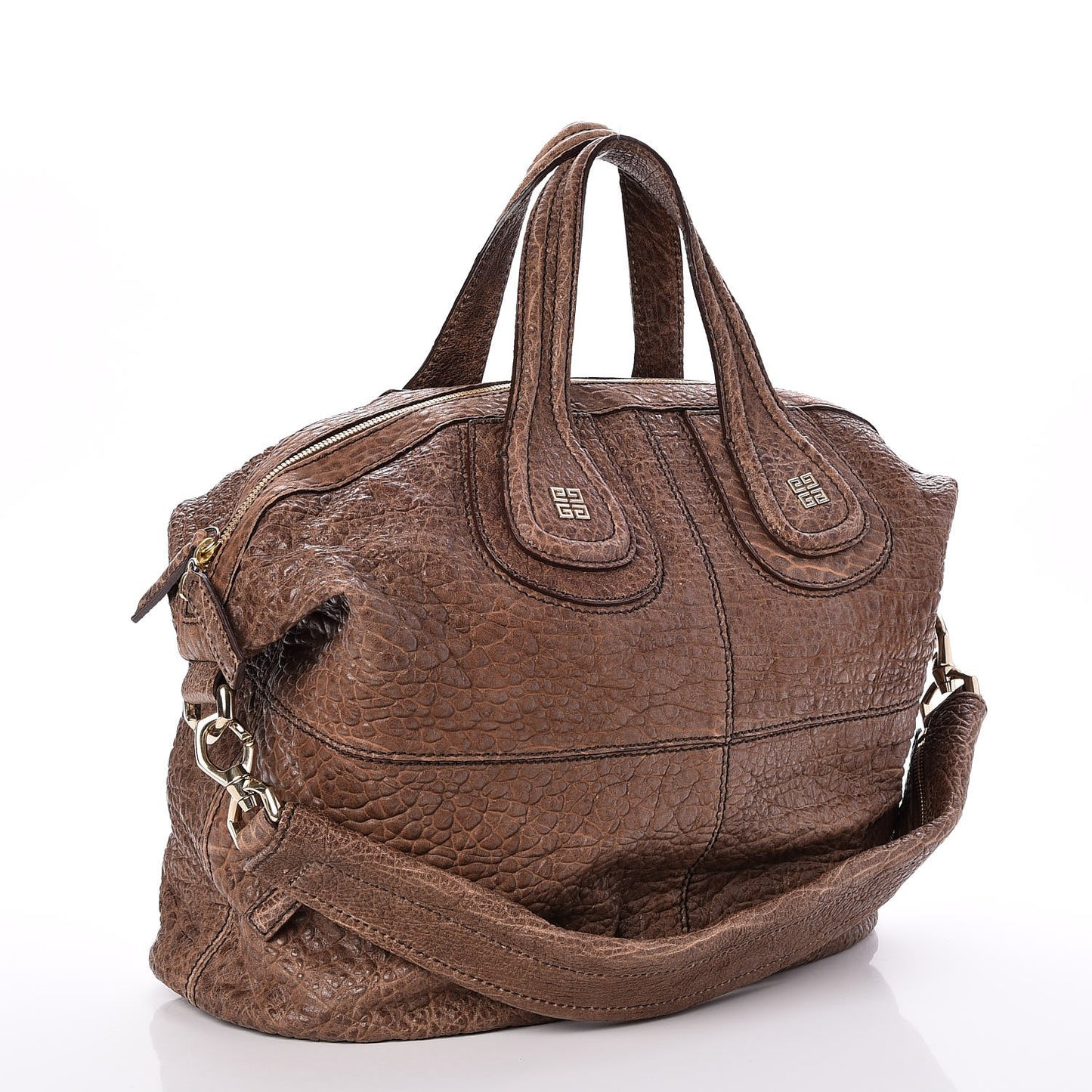 Bubble Calfskin Medium Nightingale Brown