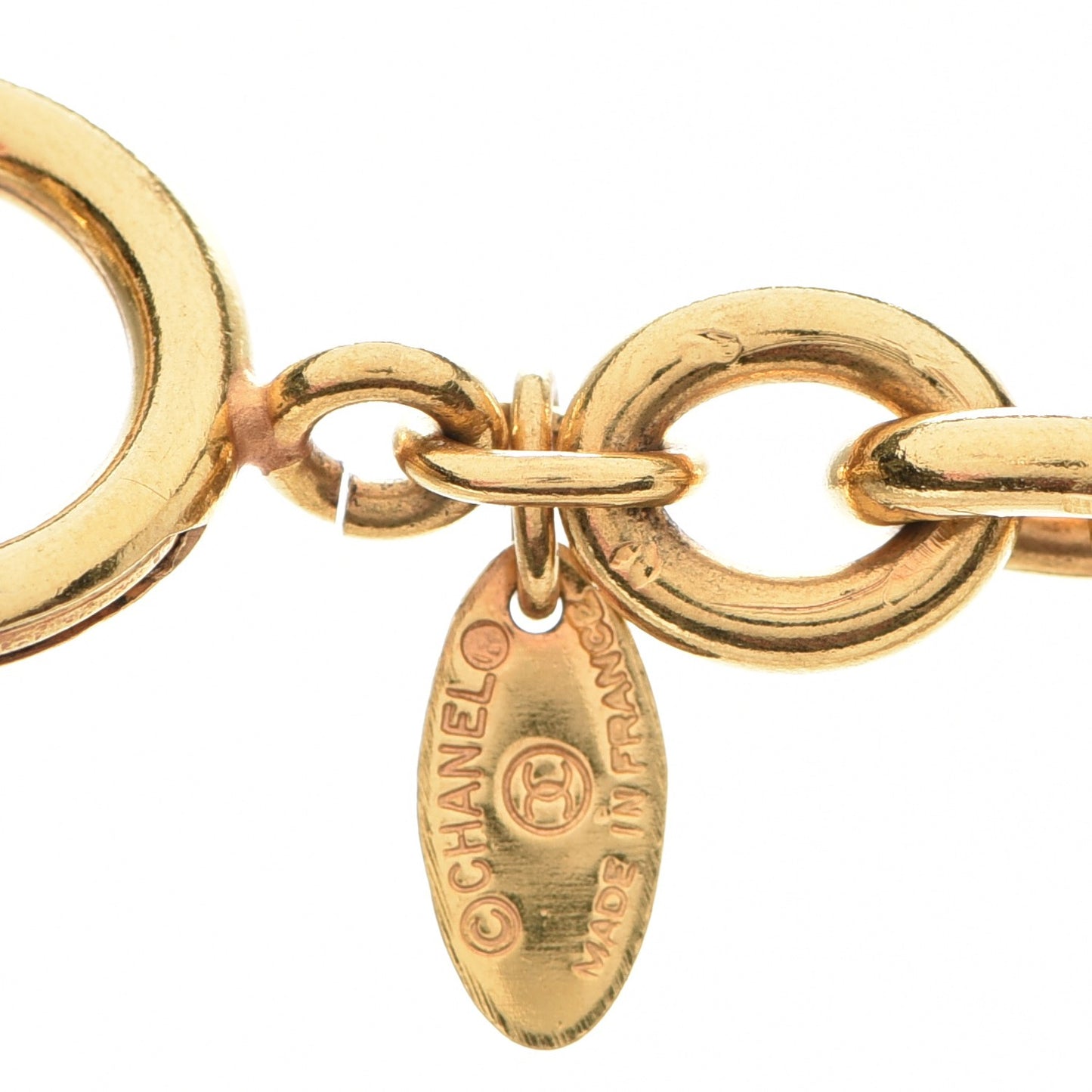 Short CC Necklace Gold