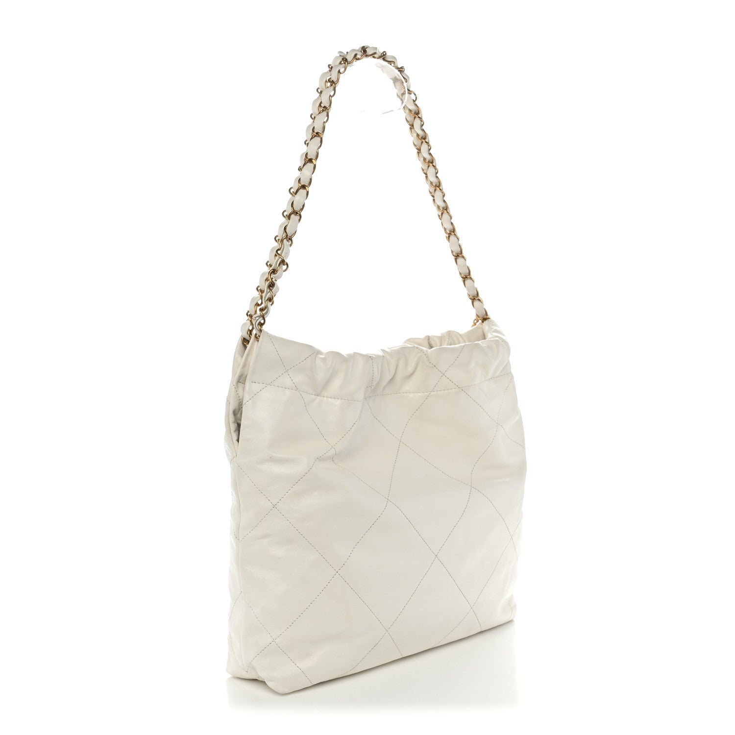 Chanel Shiny Calfskin Quilted Small Chanel 22 White 4 of 13