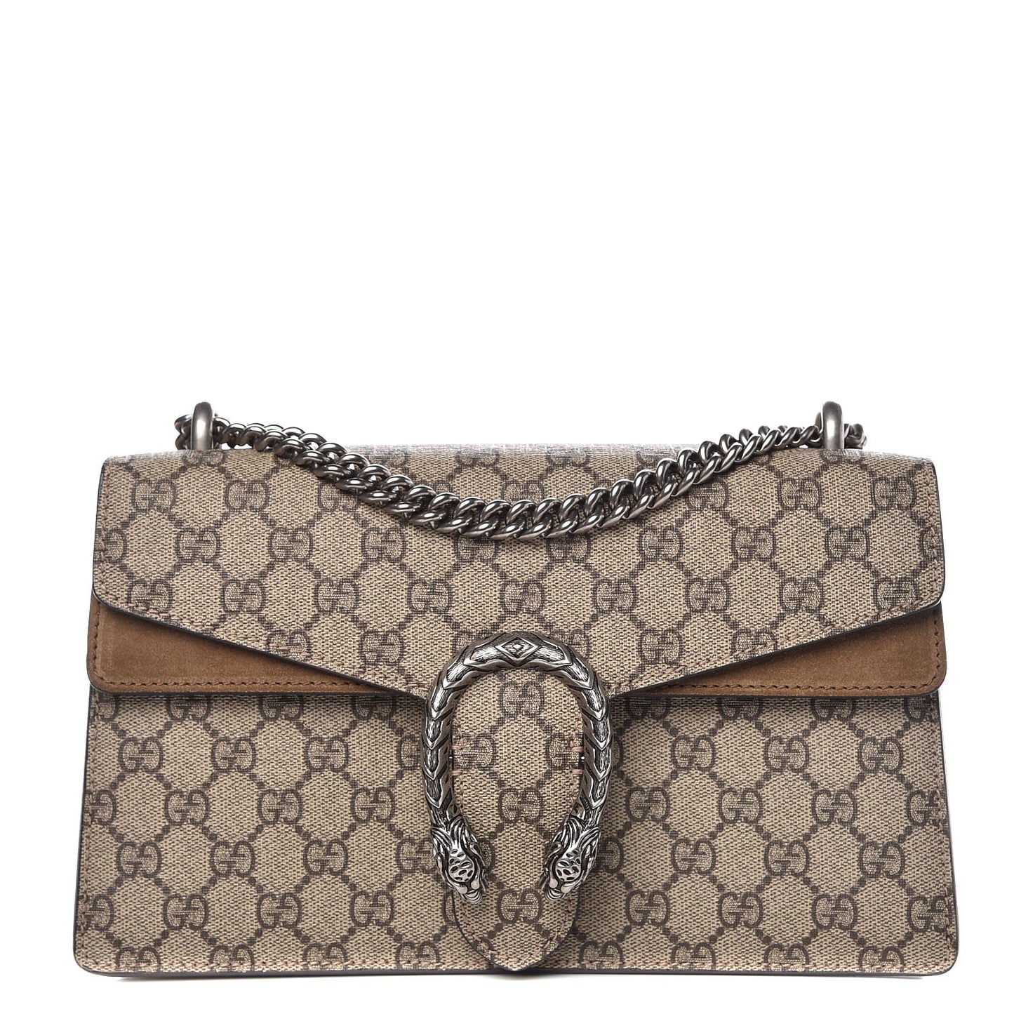 GG Supreme Monogram Small Dionysus Shoulder Bag Taupe
