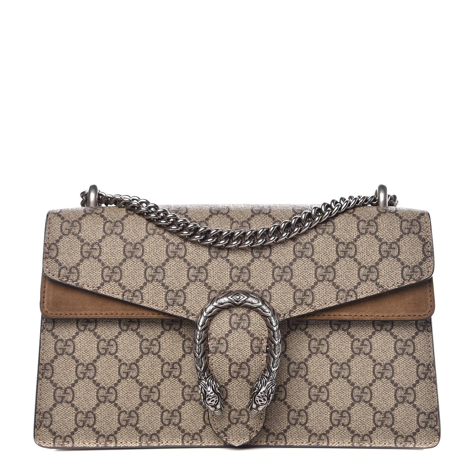 Gucci GG Supreme Monogram Small Dionysus Shoulder Bag Taupe 1 of 9