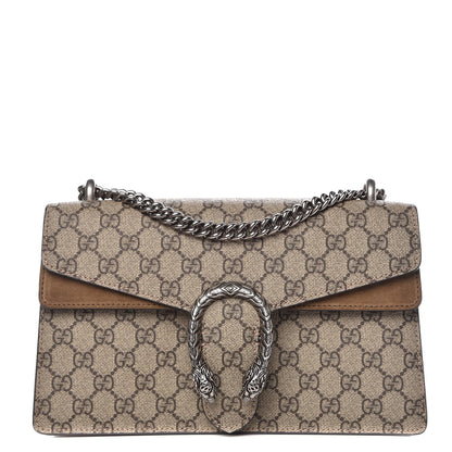 Gucci GG Supreme Monogram Small Dionysus Shoulder Bag Taupe 1 of 9