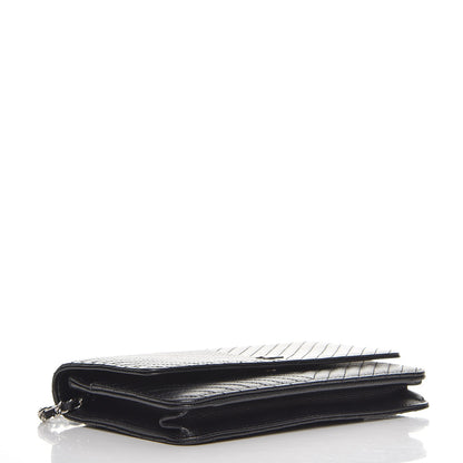Chanel Caviar Chevron Quilted Wallet On Chain WOC Black 4 of 9