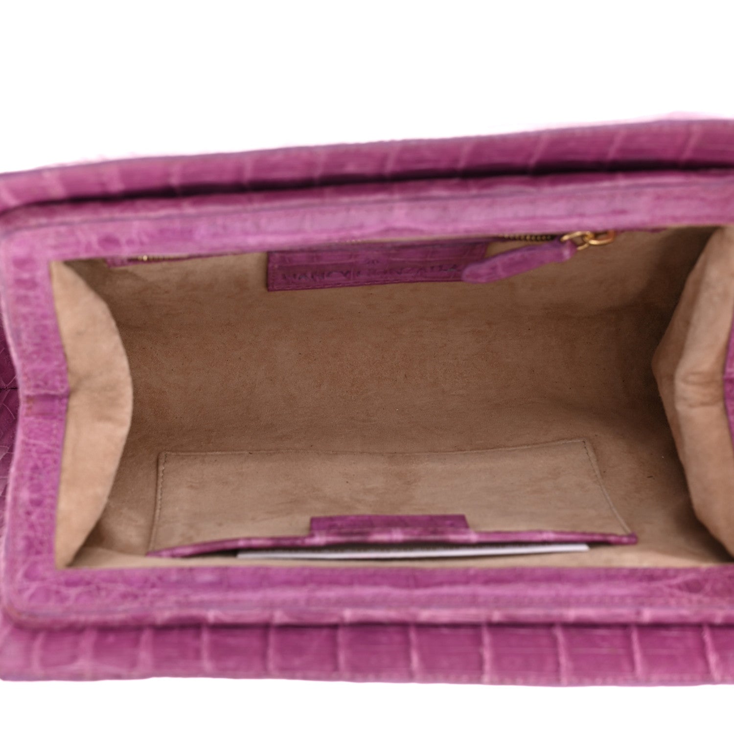 Nancy Gonzalez Crocodile Floral Clutch Pink 4 of 9
