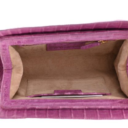 Nancy Gonzalez Crocodile Floral Clutch Pink 4 of 9