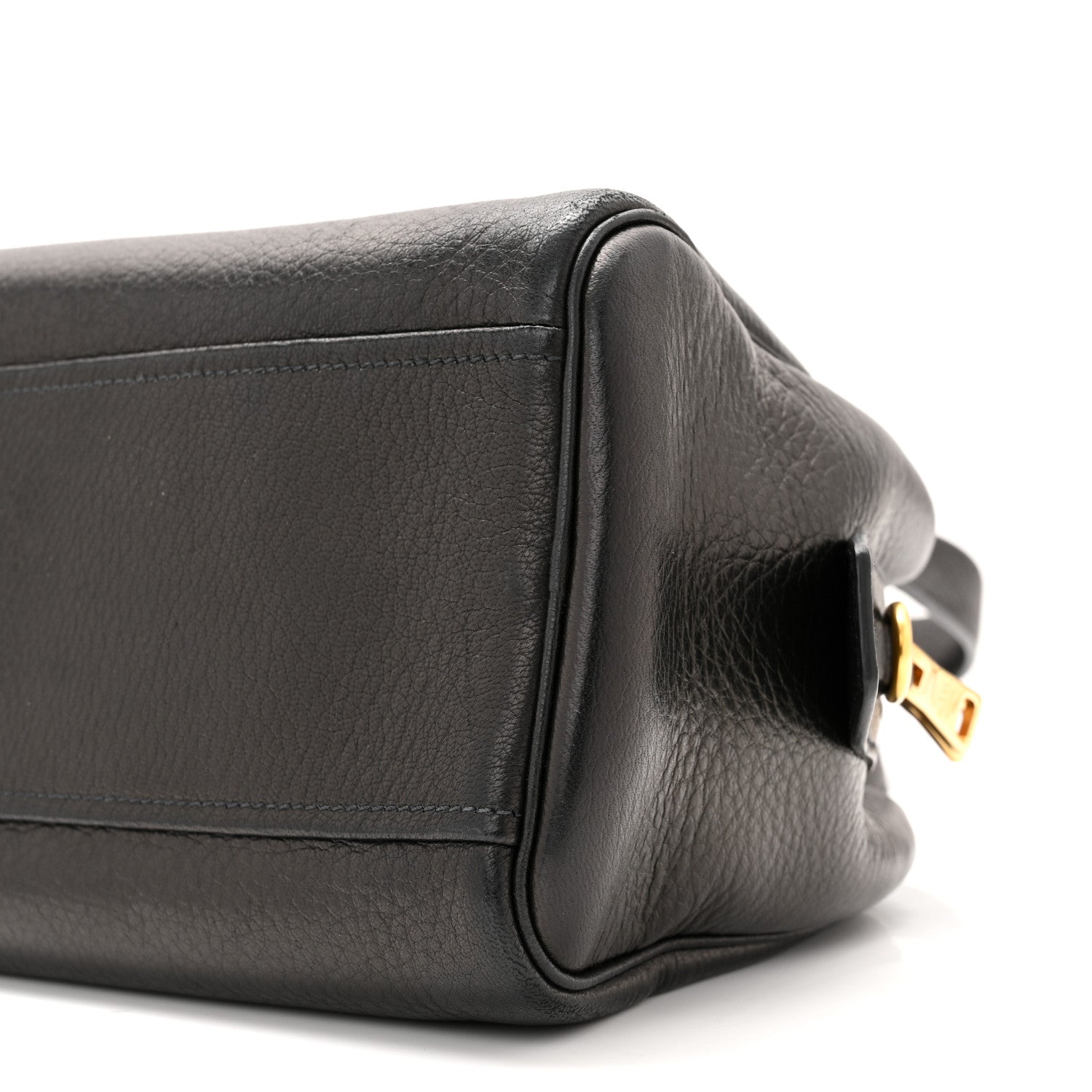 Prada Cervo Deerskin Satchel Black 9 of 10