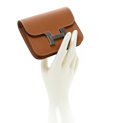 Hermes Epsom Constance Slim Wallet Gold 3 of 11
