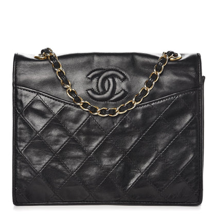 Chanel Lambskin Quilted CC Small Single Flap Black 1 of 10
