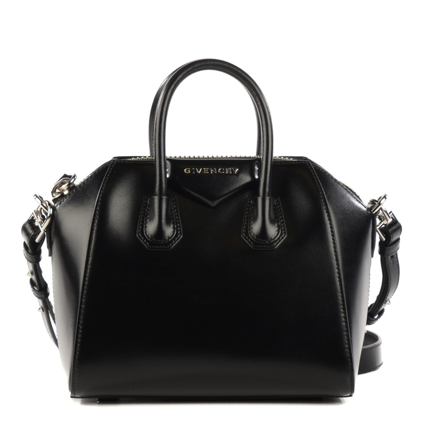 Givenchy Shiny Lord Calfskin Mini Antigona Black 1 of 7
