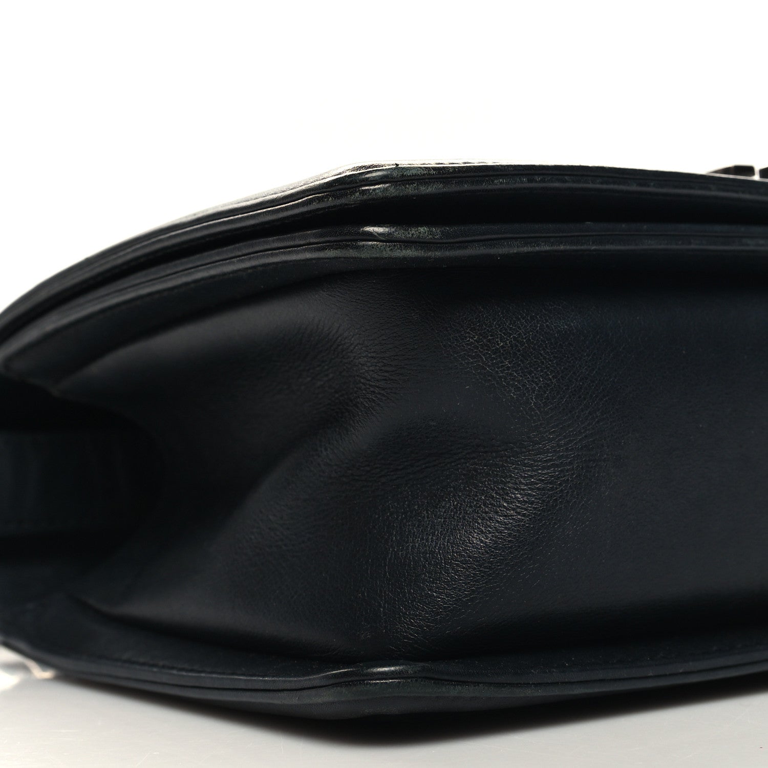 Chanel Calfskin Chevron Quilted Medium Chain Boy Flap Navy 9 of 12