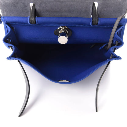Hermes Toile Vache Hunter Herbag Zip 31 PM Bleu Electrique Bleu Indigo 11 of 18