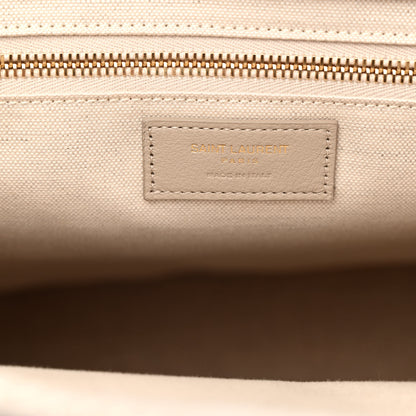 Saint Laurent Linen Calfskin Small Rive Gauche Tote Beige Sea Salt 7 of 10