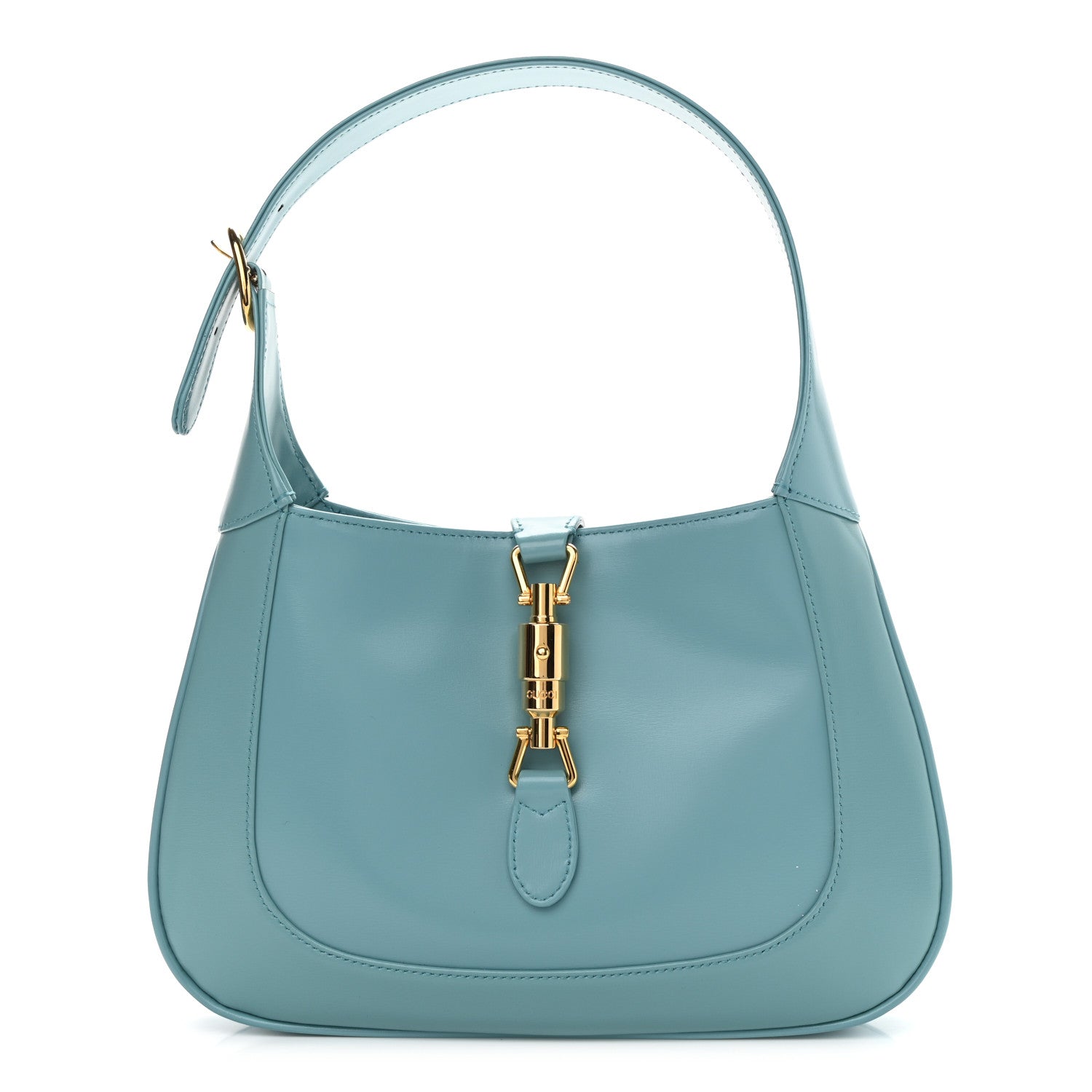 Gucci Boarded Dyana Lux Calfskin Small Jackie 1961 Hobo Dusty Azure 1 of 10