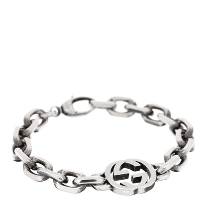 Gucci Sterling Silver Interlocking G Link Bracelet 1 of 4