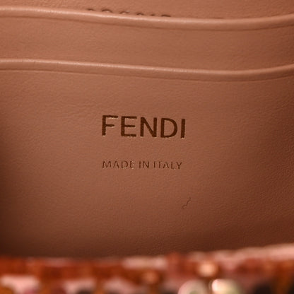 Fendi Sequin Paillettes Vitello Grace Sex and the City Mini Baguette Baby Pink 6 of 10
