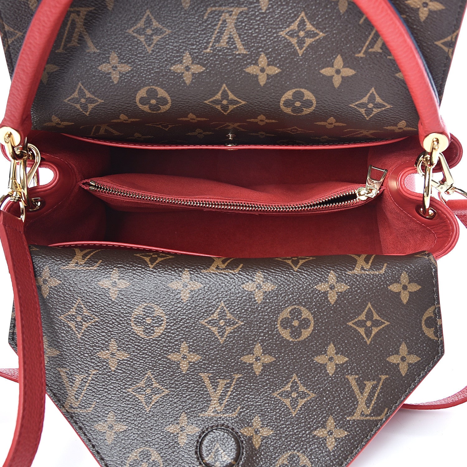 Louis Vuitton Grained Calfskin Monogram Double V Rubis 4 of 11