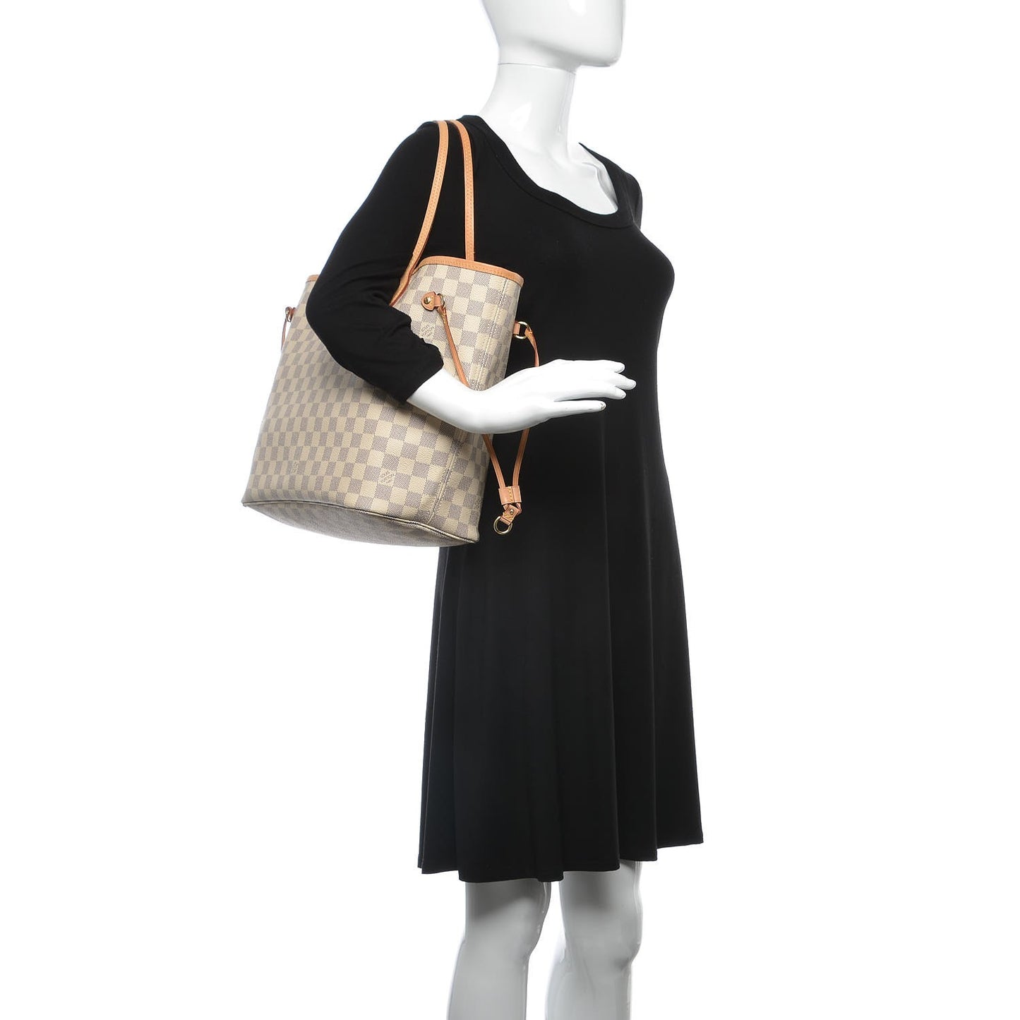 Damier Azur Neo Neverfull MM Rose Ballerine