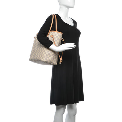 Louis Vuitton Damier Azur Neo Neverfull MM Rose Ballerine 2 of 9