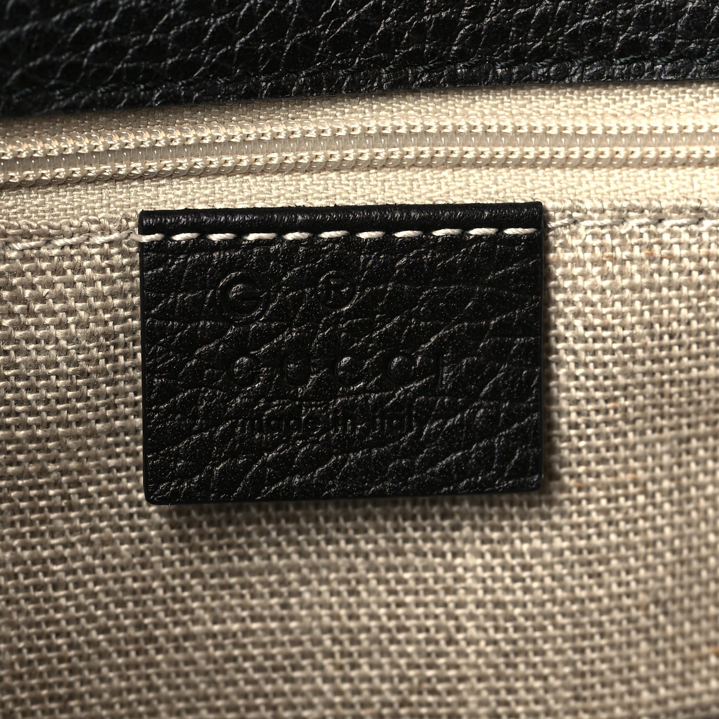 Dollar Calfskin Interlocking G Shoulder Bag Black