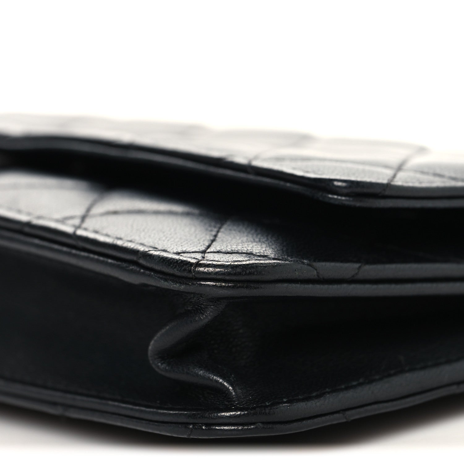 Chanel Lambskin Quilted Wallet On Chain WOC Black 11 of 13