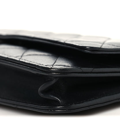 Chanel Lambskin Quilted Wallet On Chain WOC Black 11 of 13