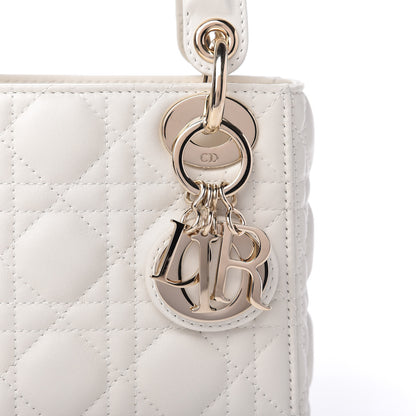 Christian Dior Lambskin Cannage Mini Lady Dior White 10 of 10