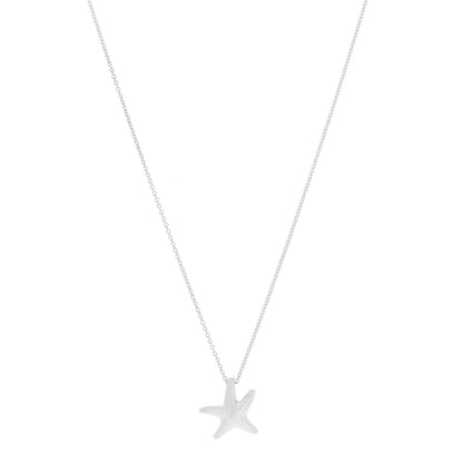 Tiffany Sterling Silver 15mm Elsa Peretti Starfish Pendant Necklace 1 of 6
